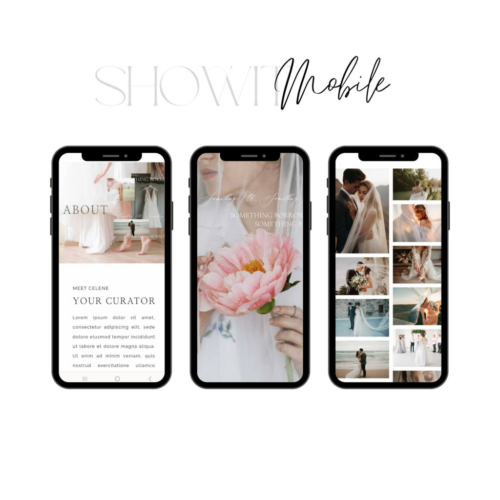 Mobile-Friendly Wedding Website Template | Luxury Showit Design
