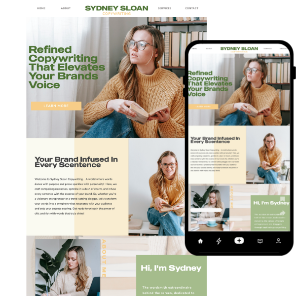 Luxury Showit website template for coaches and service providers