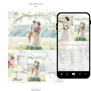 Luxury Spring Wedding Showit website template homepage for wedding planners, photographers, florists, venues, and creative entrepreneurs.