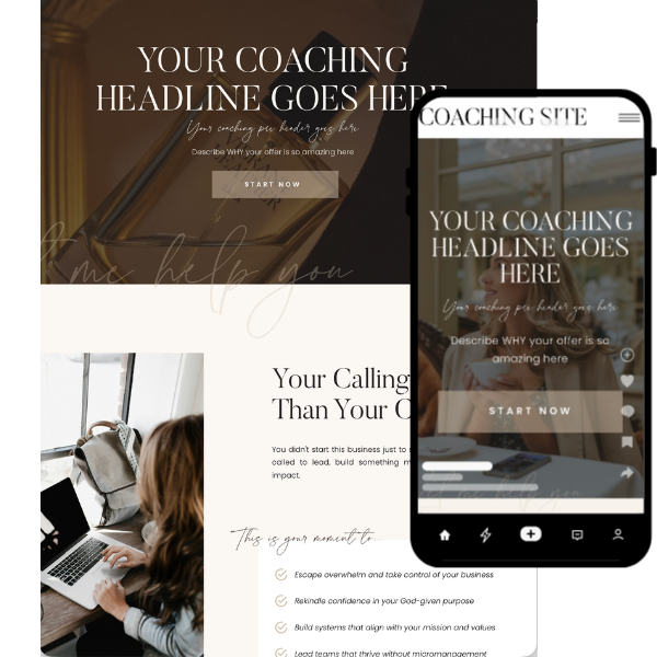 ELEVATE COACHING WEBSITE