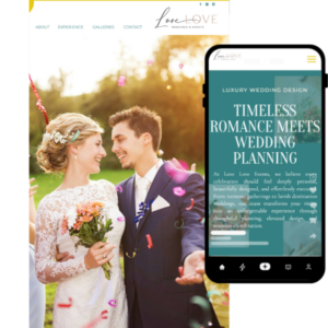 Luxury Showit wedding website template homepage for wedding planners, photographers, venues, florists, and wedding professionals.