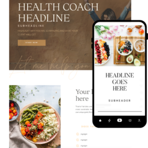 Luxury Solace Health Coach Showit website template homepage for health coaches, nutritionists, and wellness professionals.